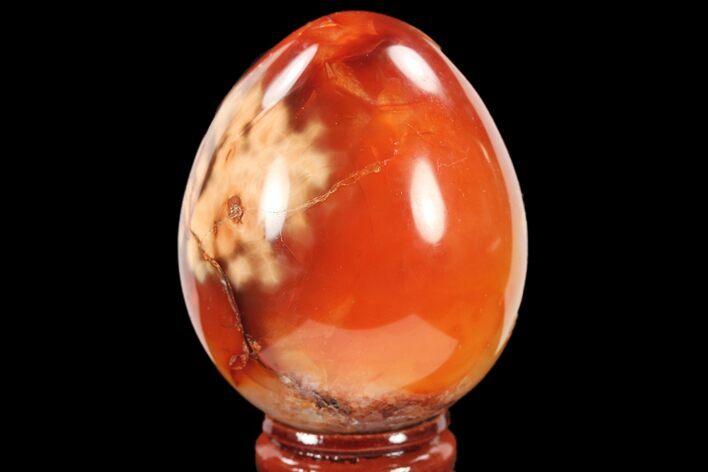 Colorful, Polished Carnelian Agate Egg - Madagascar #134560